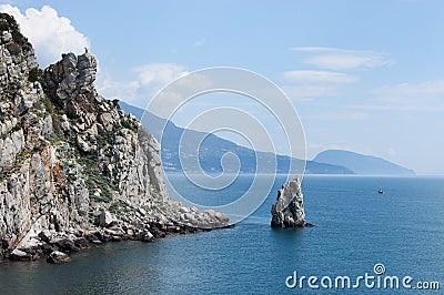 Sea and mountains Stock Photo