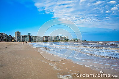 The beautiful Pocitos beach, Montevideo, Uruguay Stock Photo