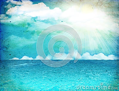 Sea nature image.Vintage image Stock Photo