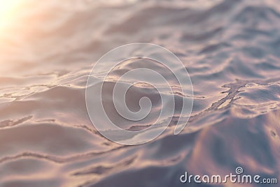 Sea, ocean wave close-up sunset, low angle view, cross processing effect. Hard focus with selective focus. 3d rendering Stock Photo