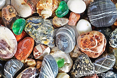 Sea pebble background Stock Photo