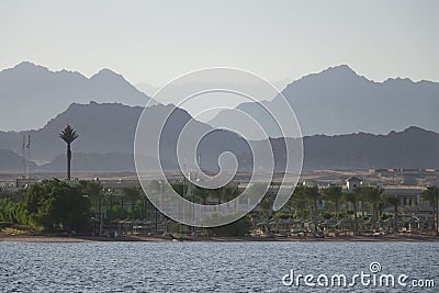 Sea pier near Sharm El Sheikh Stock Photo