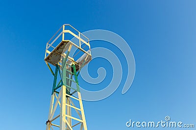 Sea port lighthouse tower Stock Photo