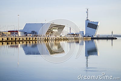 Sea port reflections Stock Photo
