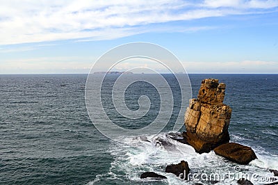 Sea and rough waves Stock Photo