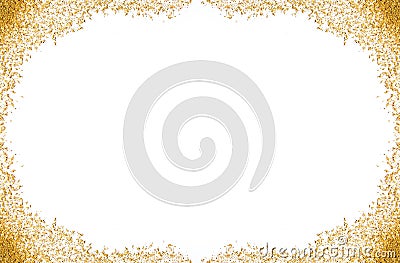 Sea sand border on white Stock Photo