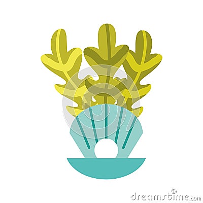 Sea shell isolated icon Vector Illustration