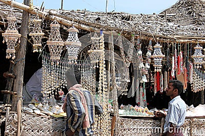 Sea Shell Souvenir Shop in Rameswaram, India Editorial Stock Photo