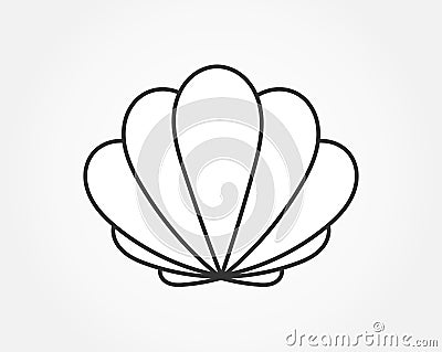 Sea shell symbol icon Vector Illustration