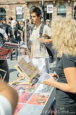 Sea Shepherd protesting against slaughter pilot whales arrest of Editorial Stock Photo