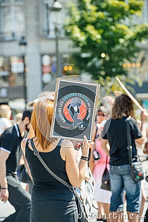 Sea Shepherd protesting against slaughter pilot whales arrest of Editorial Stock Photo