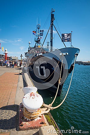 Sea Shepherd's Steve Irwin Docked at Port Adelaide Editorial Stock Photo