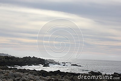 Sea Shore along China Rock, 17 Mile Drive, California, USA Stock Photo