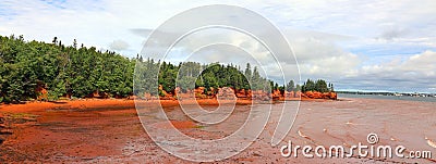 Sea shore of Rocky Point is a settlement in Prince Edward Island. Editorial Stock Photo