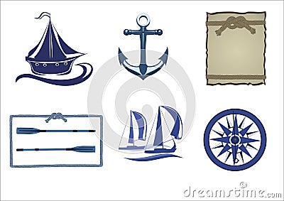 Sea silhouettes vector image Vector Illustration