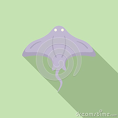 Sea stingray icon flat vector. Animal marine Vector Illustration