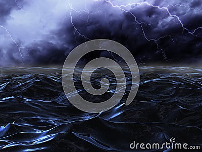 Sea storm Stock Photo