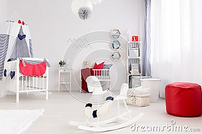 Sea style in nursery room Stock Photo