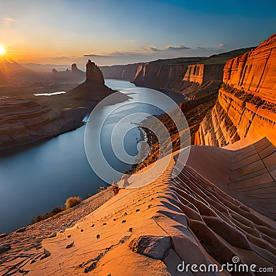 sea sunset coast evening reflection sunrise morning dusk dawn ocean shore horizon rock terrain wave beach sunlight cliff bay Stock Photo