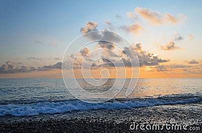 Sea sunset Stock Photo