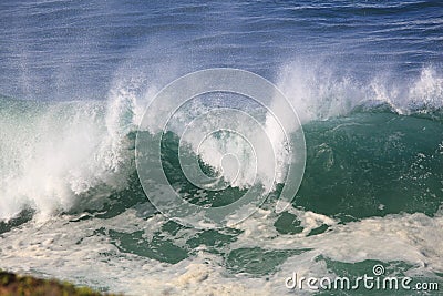 Sea surf great wave break Stock Photo