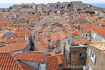 The sea of tiled roofs Editorial Stock Photo