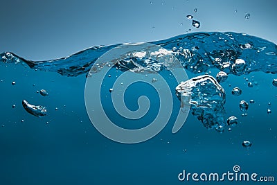 The sea at the time of the storm caused beautiful waves. Stock Photo