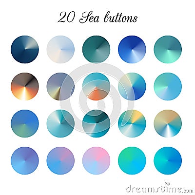 Sea Tone Color Shade Background, Colorful gradient meshes Vector Illustration