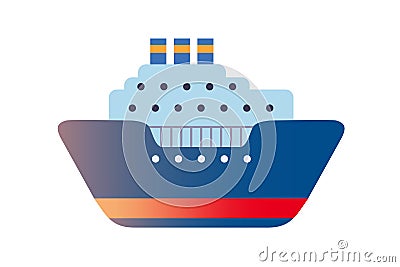 Sea travel transport Cartoon Illustration