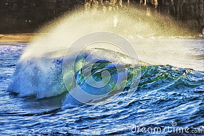 Sea Turim wave close side roll Stock Photo
