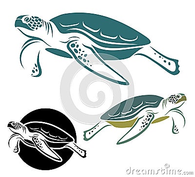 Sea turtle Vector Illustration