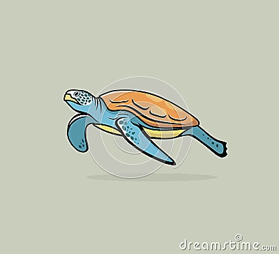 Sea turtle Vector Illustration