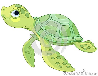 Sea Turtle Vector Illustration