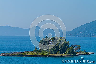 Sea view. Mountain view. Beautiful Paleokastritsa and ionian sea Stock Photo