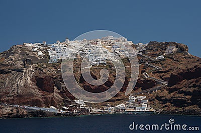 Sea view at Oia town, Santorini Stock Photo