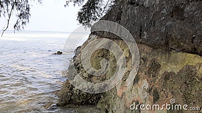 Sea and Wallstone Jakarta - Indonesia Stock Photo