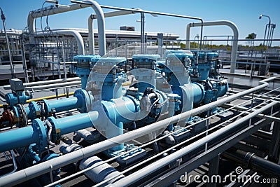 Sea water desalination Stock Photo