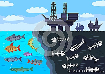 Sea Water Pollution By Oil. Stock Photo - Image: 69950704