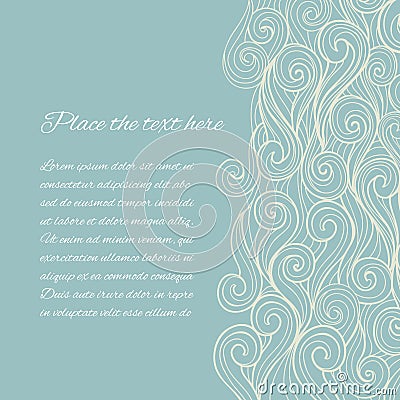 Sea Wave background with copyspace Vector Illustration