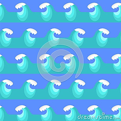 Sea Wave Background. Vector Illustration