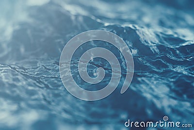 Sea wave close-up, low angle view with bokeh effects. 3d rendering Stock Photo
