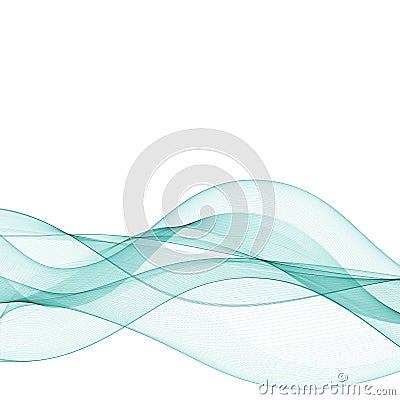 Sea wave. Curved blue lines. abstract vector background. eps 10 Vector Illustration