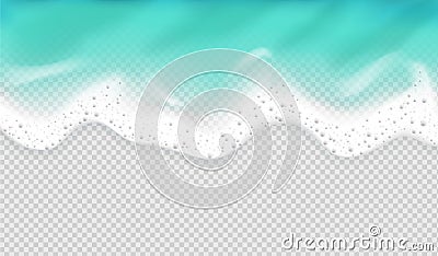 Sea Wave Foam Realistic Composition Vector Illustration