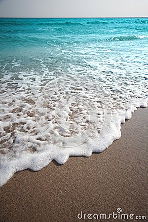 Sea wave and sand nature vertical background Stock Photo