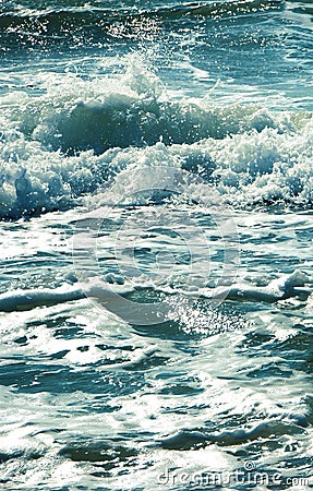 Sea wave splashing water.Blue blue photo. Stock Photo