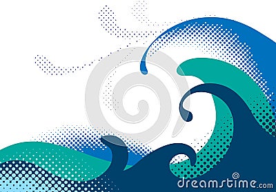 Sea waves Vector Illustration