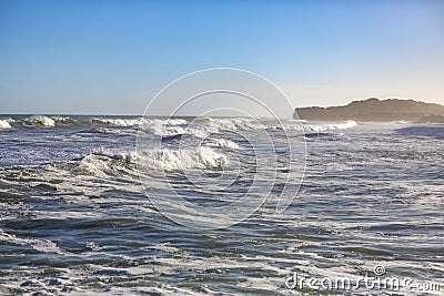 sea waves near the shore Stock Photo