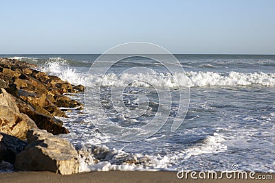 sea waves near the shore Stock Photo