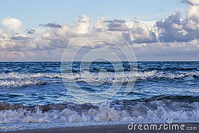 Sea waves, sandy beac Stock Photo