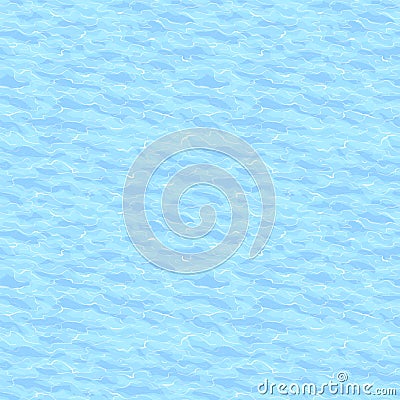 Sea waves seamless pattern. Vector Illustration
